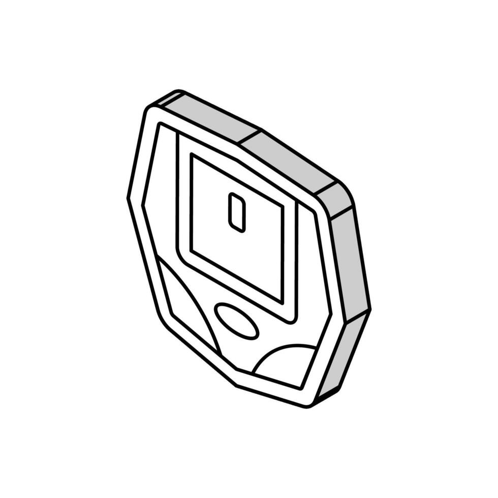 cyclometer bike device isometric icon vector illustration