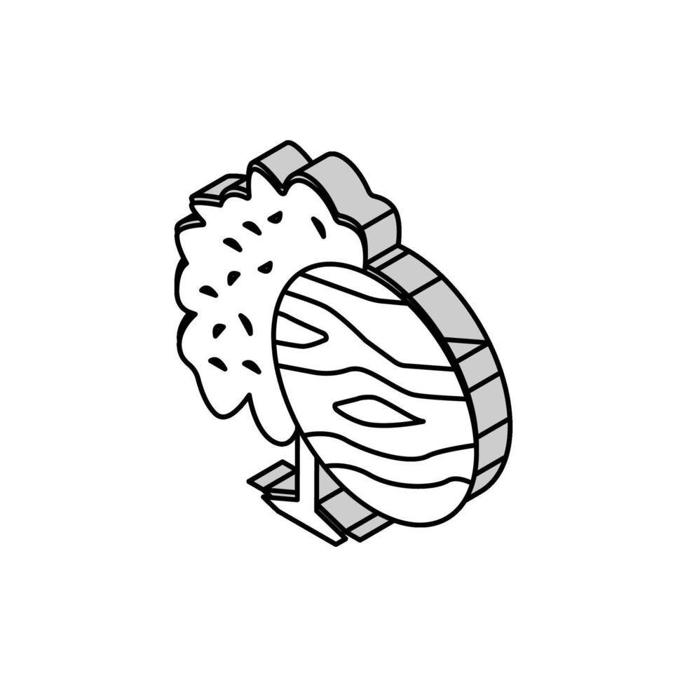 mango wood isometric icon vector illustration