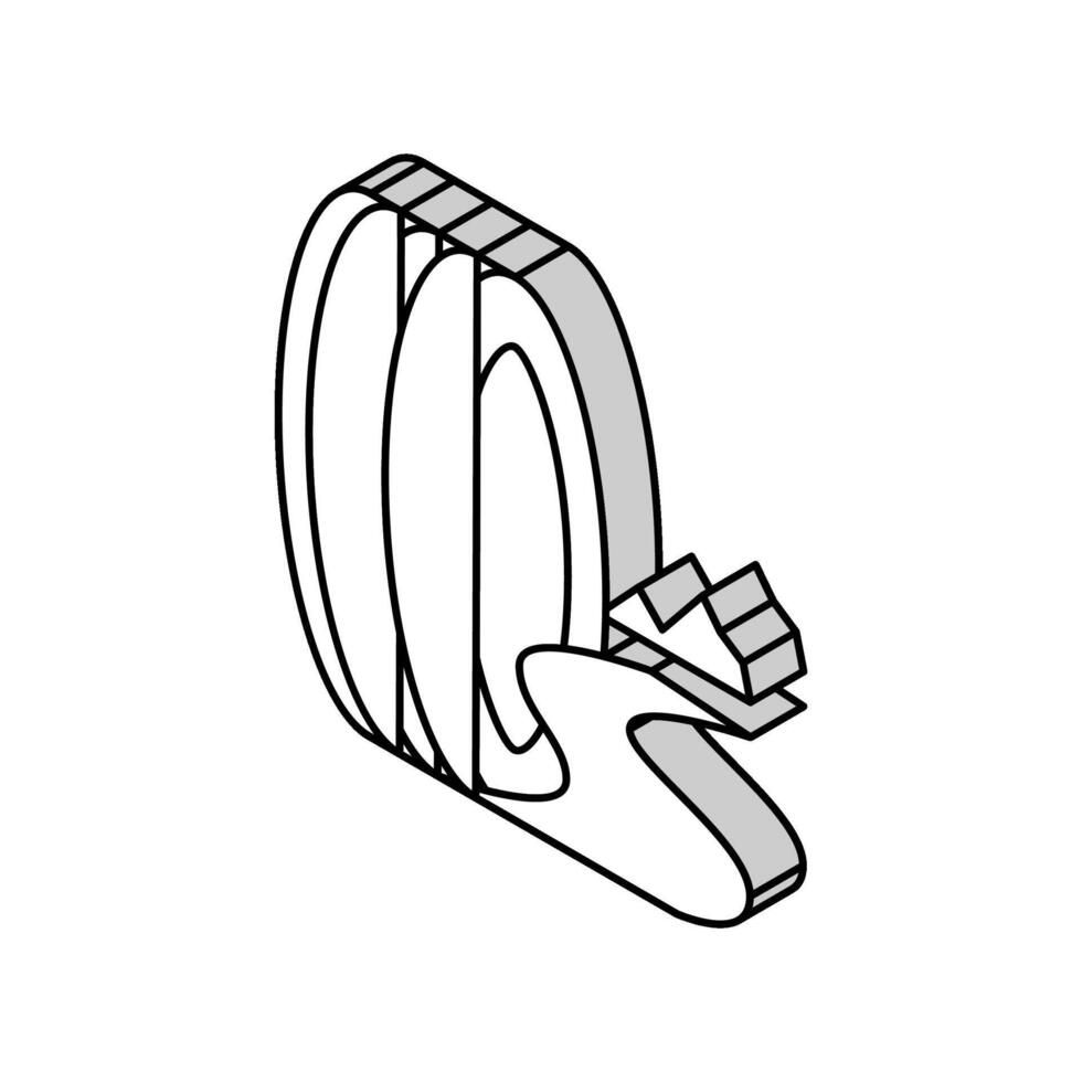 mud terrain tires isometric icon vector illustration