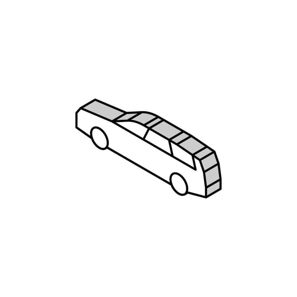 wagon car isometric icon vector illustration