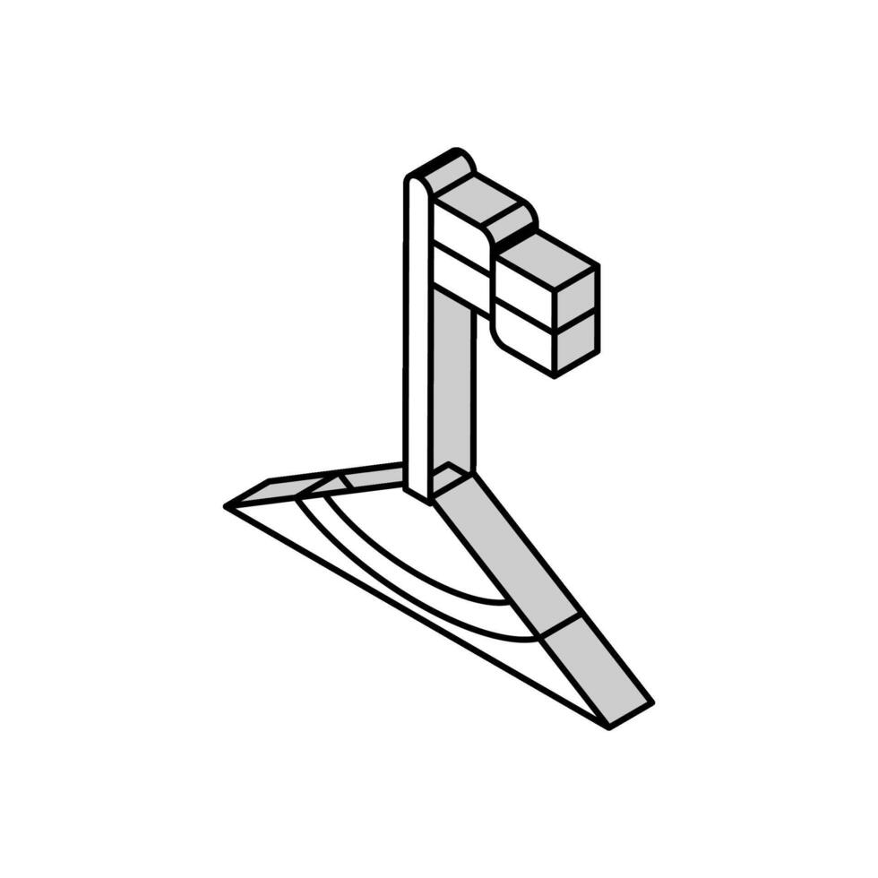 corner kick isometric icon vector illustration