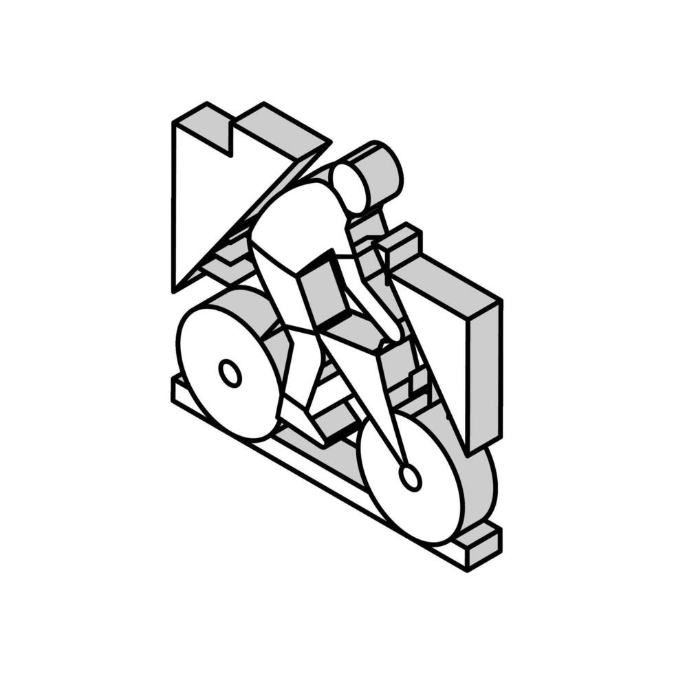 urban riding bicycle isometric icon vector illustration