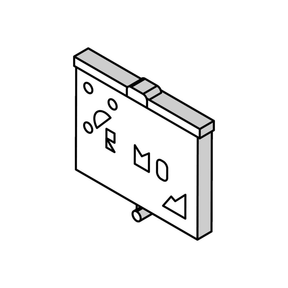 physics studying isometric icon vector illustration