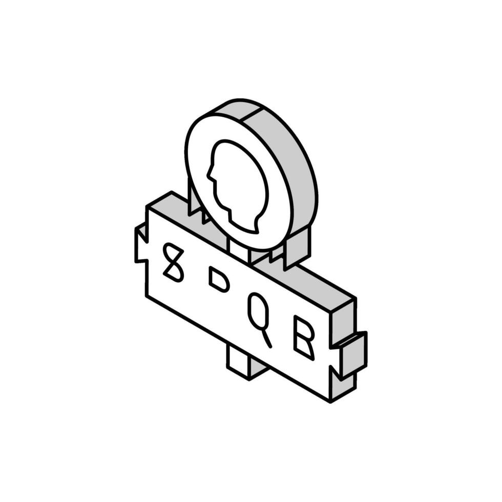 flag legionary ancient rome isometric icon vector illustration