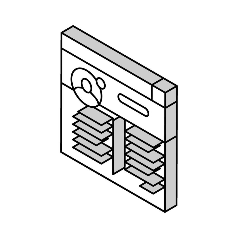 blog social media isometric icon vector illustration