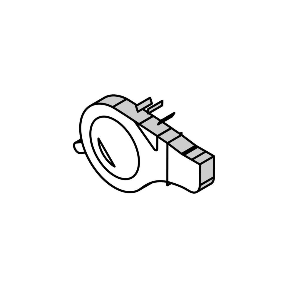 whistle accessory isometric icon vector illustration