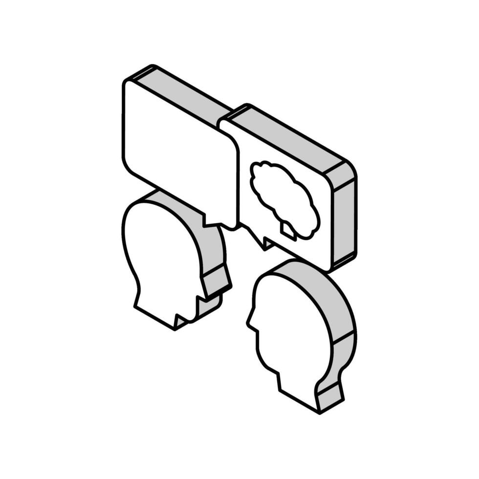 inteligente hablando isométrica icono vector ilustración