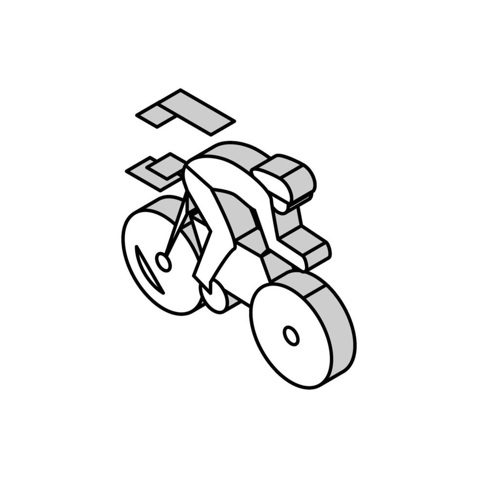 cycling sport isometric icon vector illustration