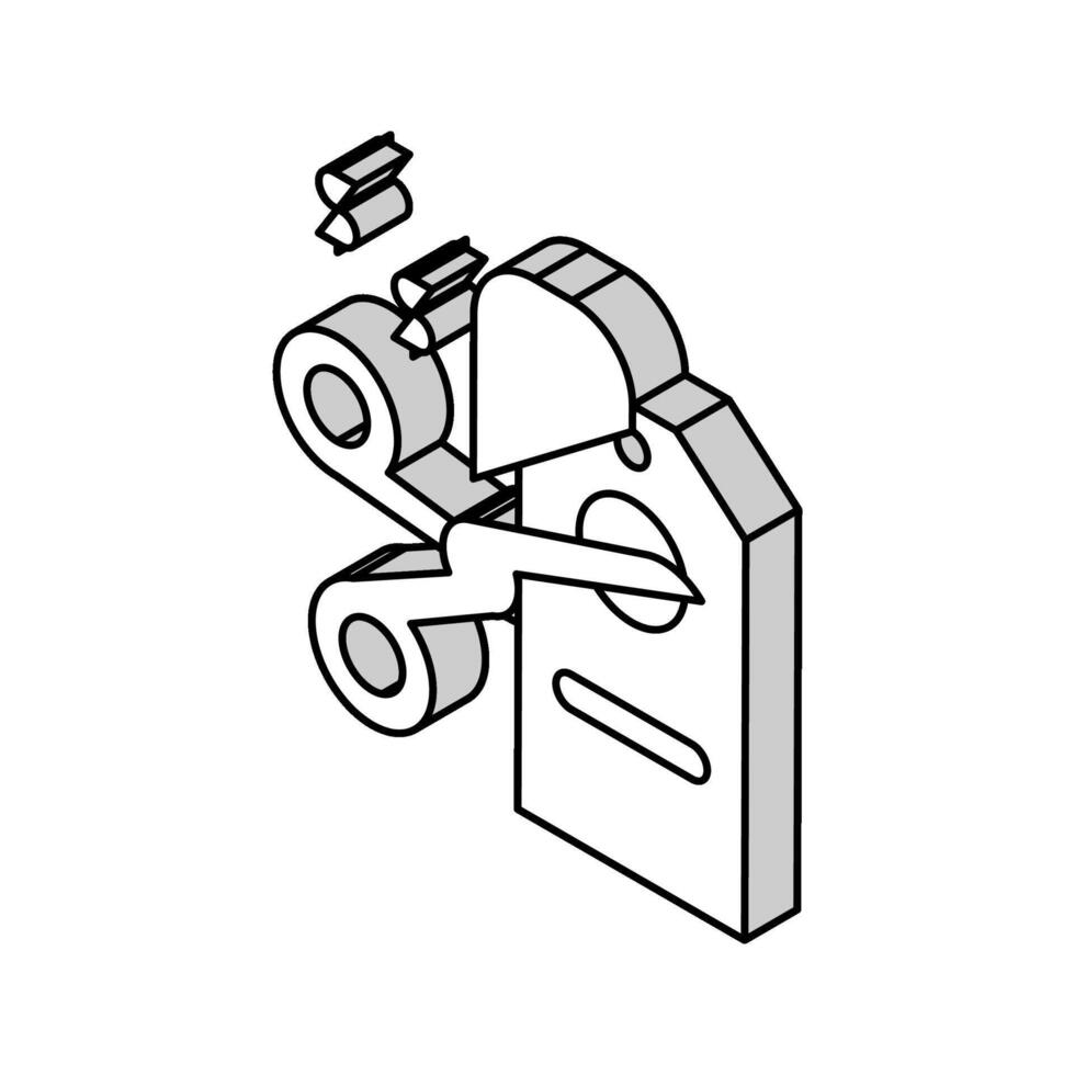 cut price isometric icon vector illustration