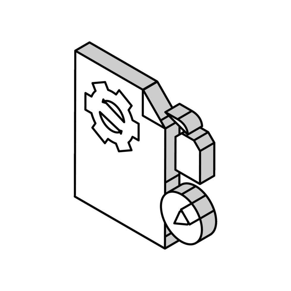 brand development copywriting isometric icon vector illustration