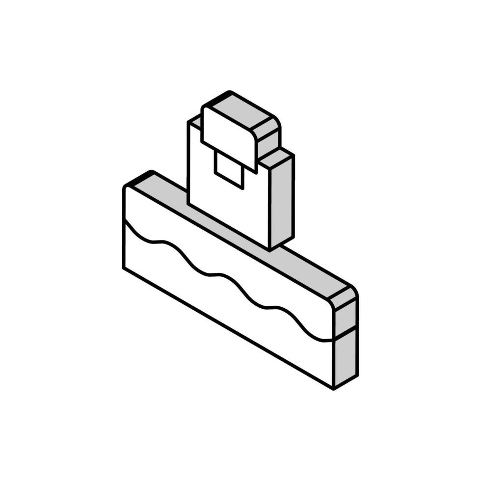 washing machine isometric icon vector illustration