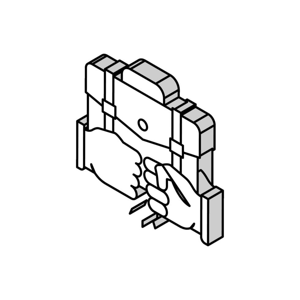 support partner isometric icon vector illustration