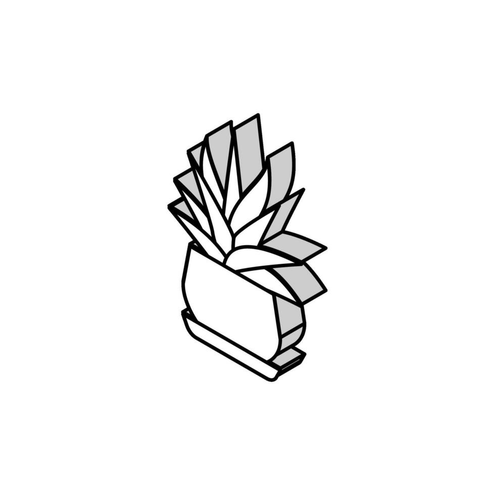 domestic plant isometric icon vector illustration