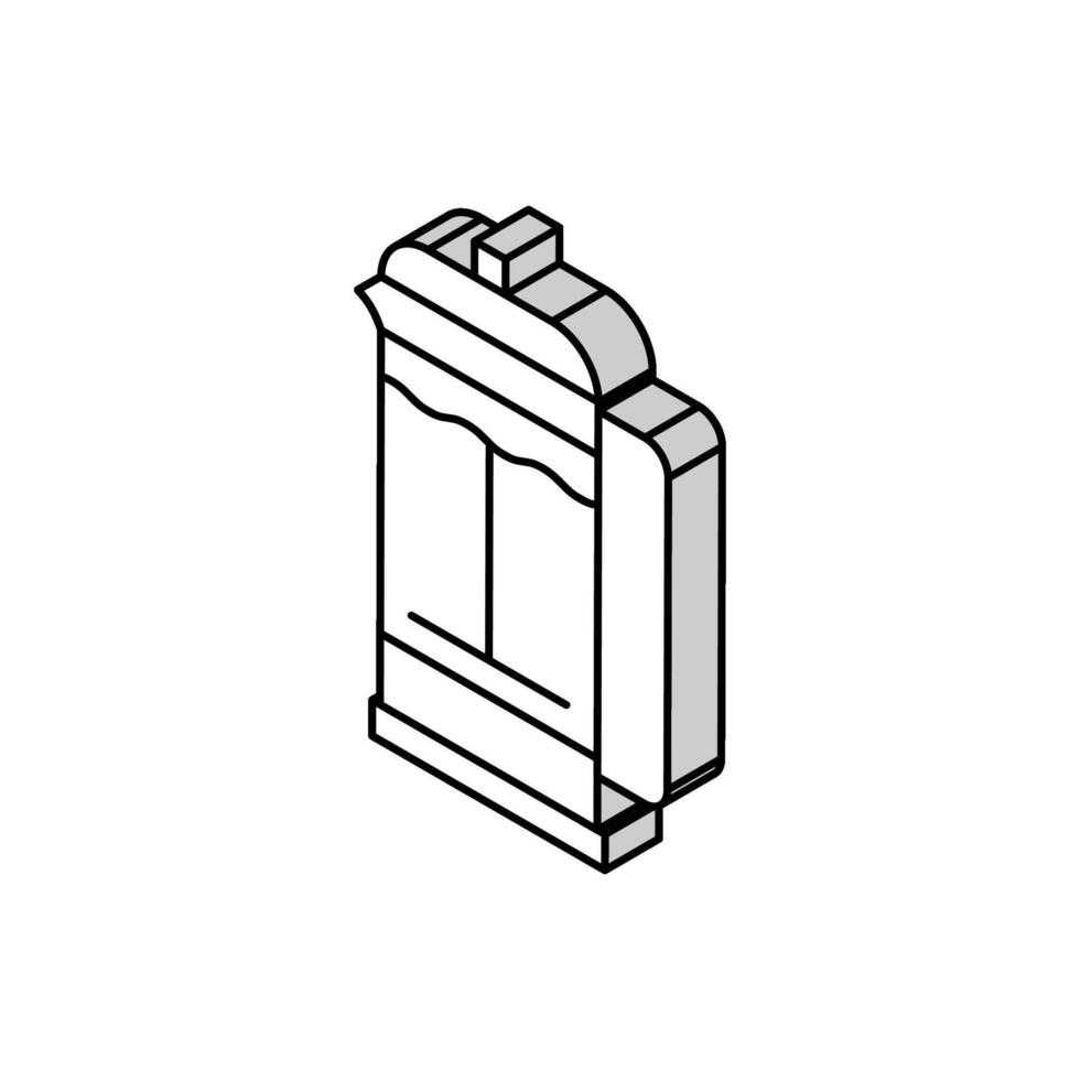 manual press coffee tool isometric icon vector illustration