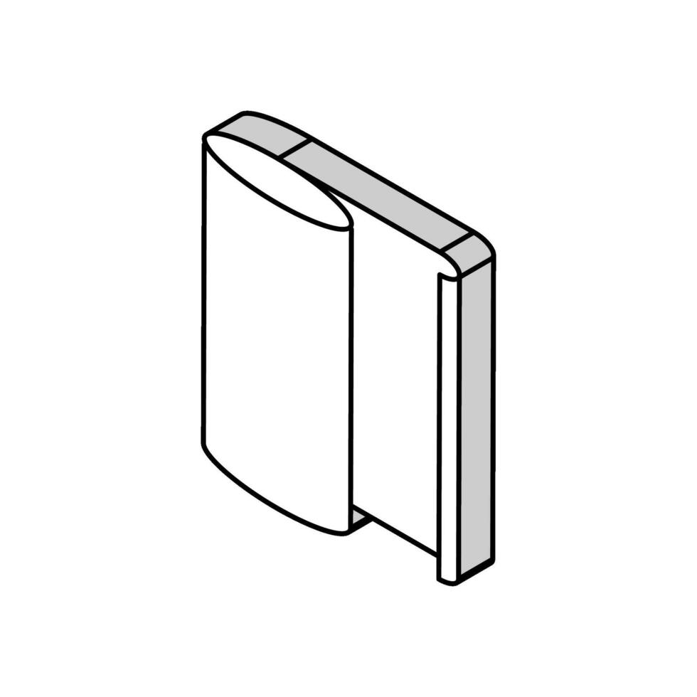 paper roll isometric icon vector illustration