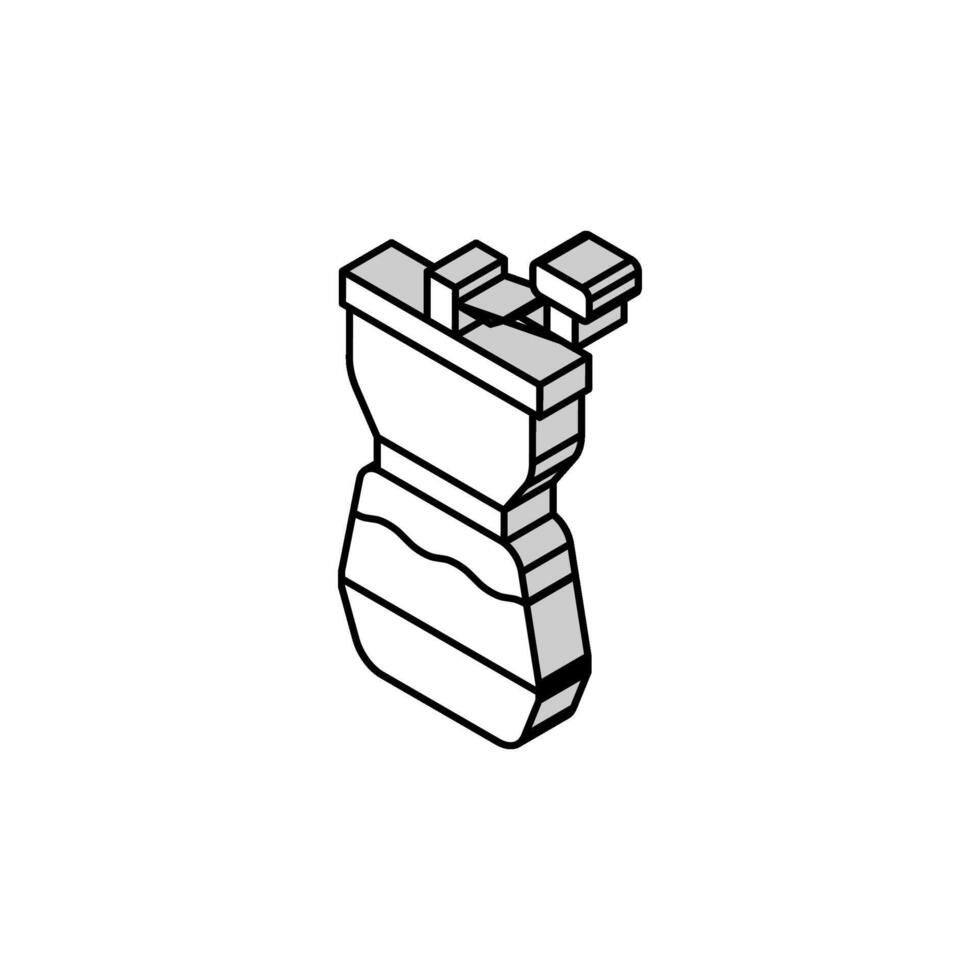 mill coffee grinder manual isometric icon vector illustration