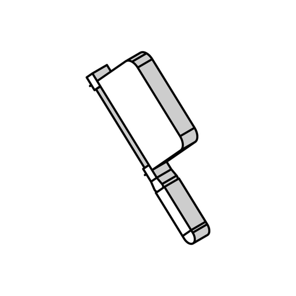 coping saw carpenter tool isometric icon vector illustration