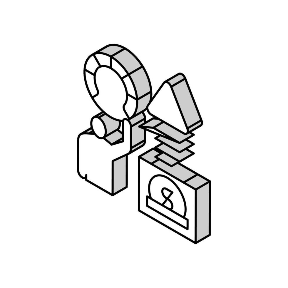 risk assessment startup isometric icon vector illustration