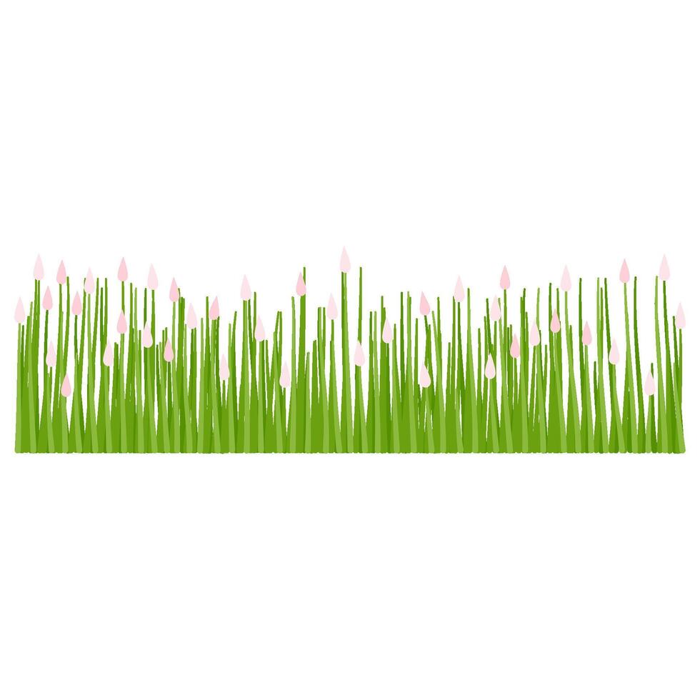 Grass landscape with flower vector