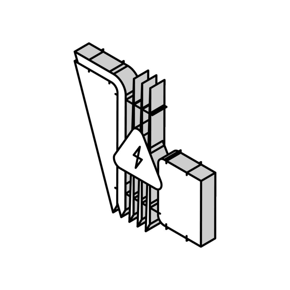 electric wiring isometric icon vector illustration