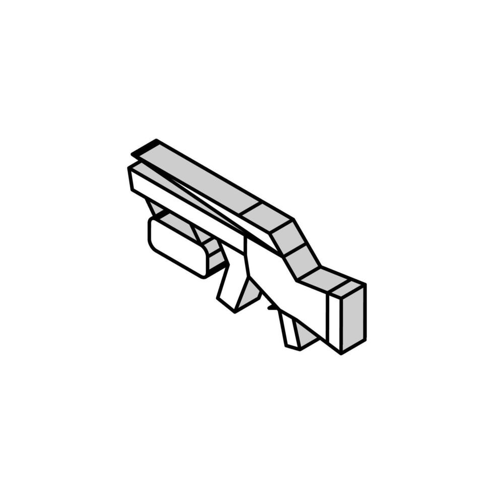 gun of future isometric icon vector illustration