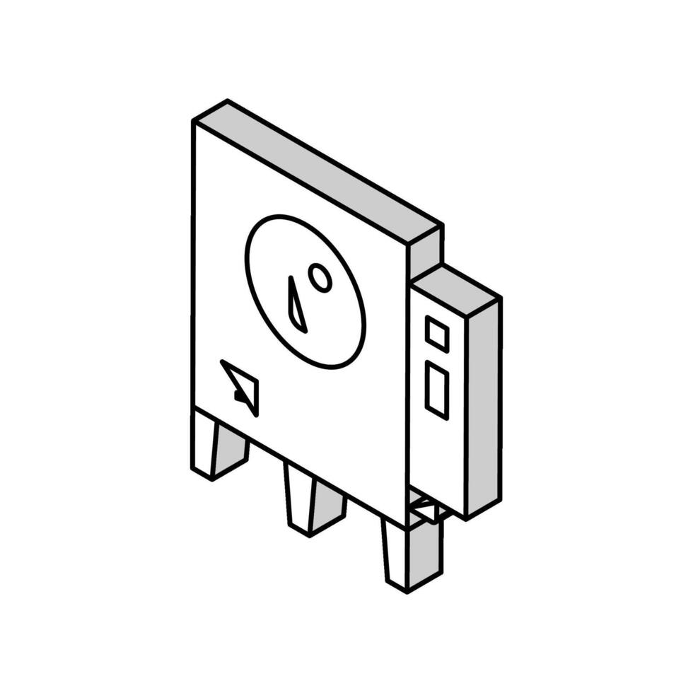 heating cocoa equipment isometric icon vector illustration