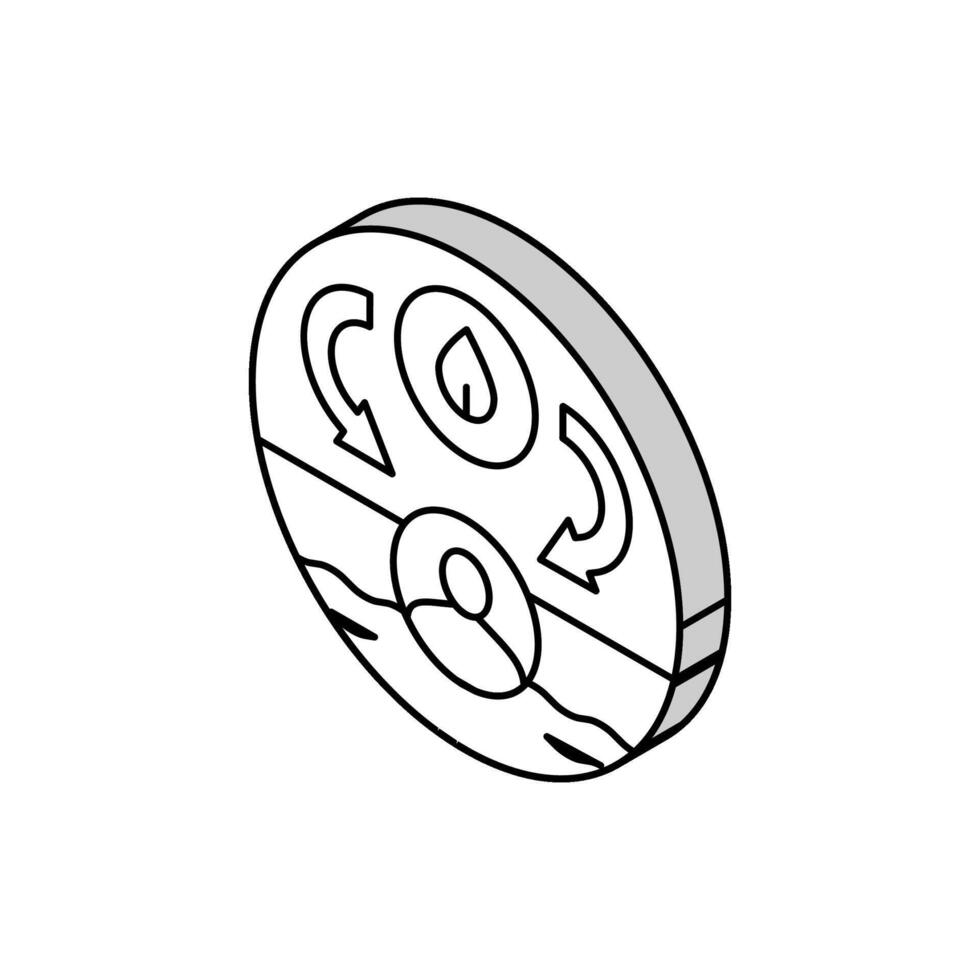 deep ecology isometric icon vector illustration