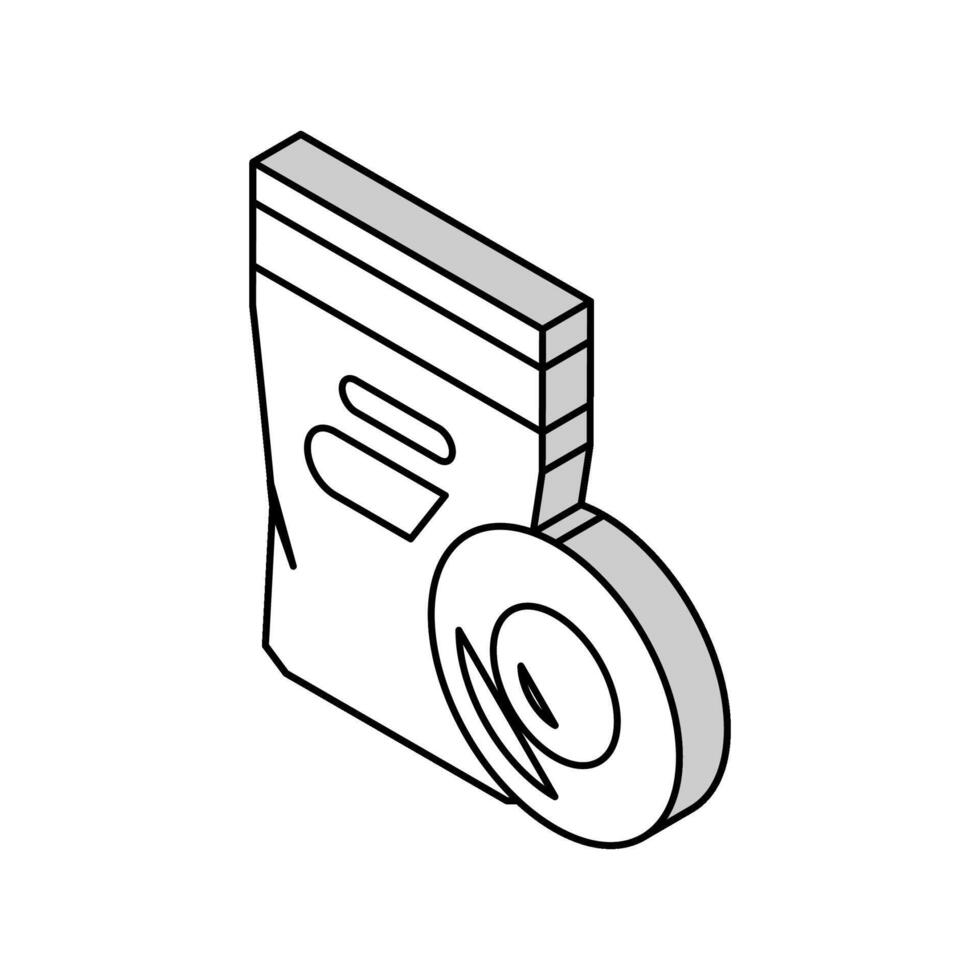 parche prueba piel isométrica icono vector ilustración