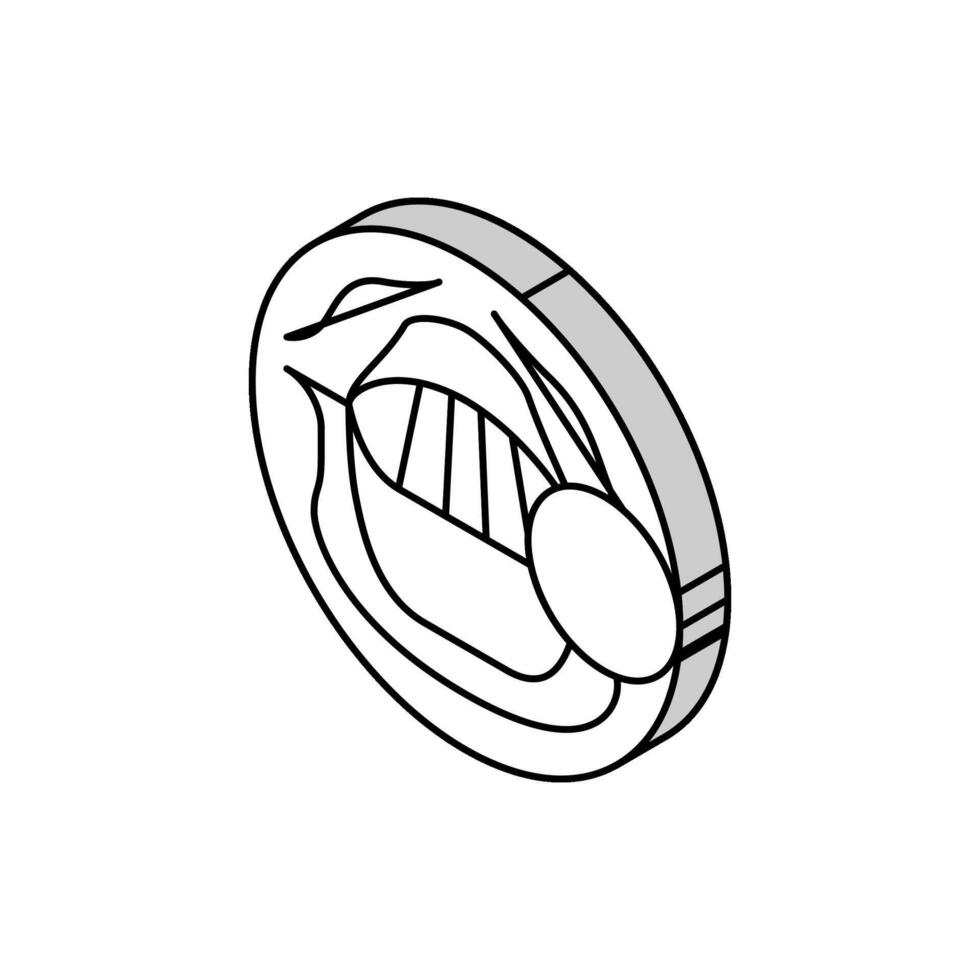 hoarseness health problem isometric icon vector illustration