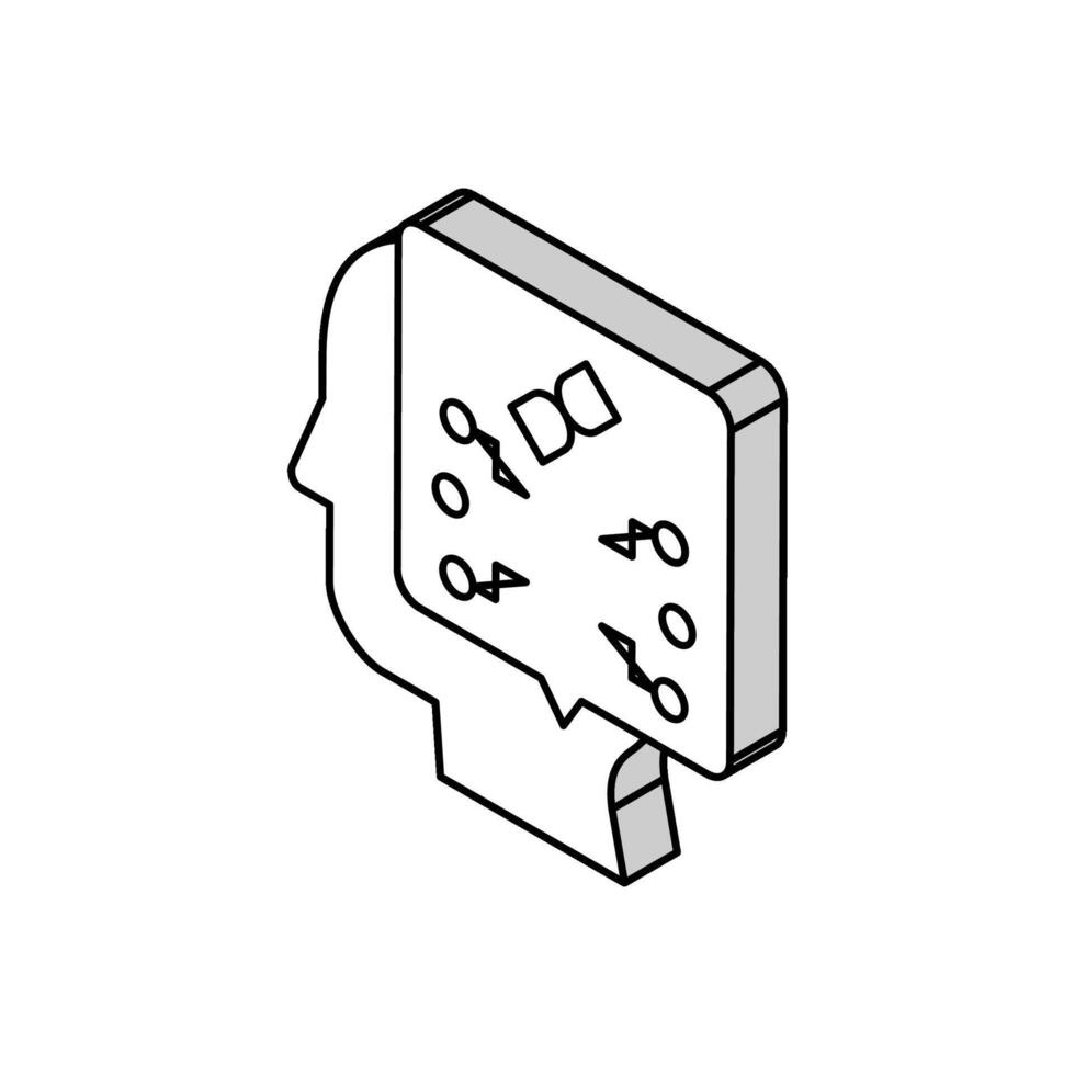 think startup idea isometric icon vector illustration
