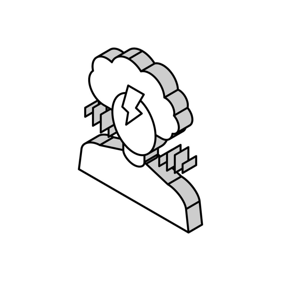 depression psychological problems isometric icon vector illustration
