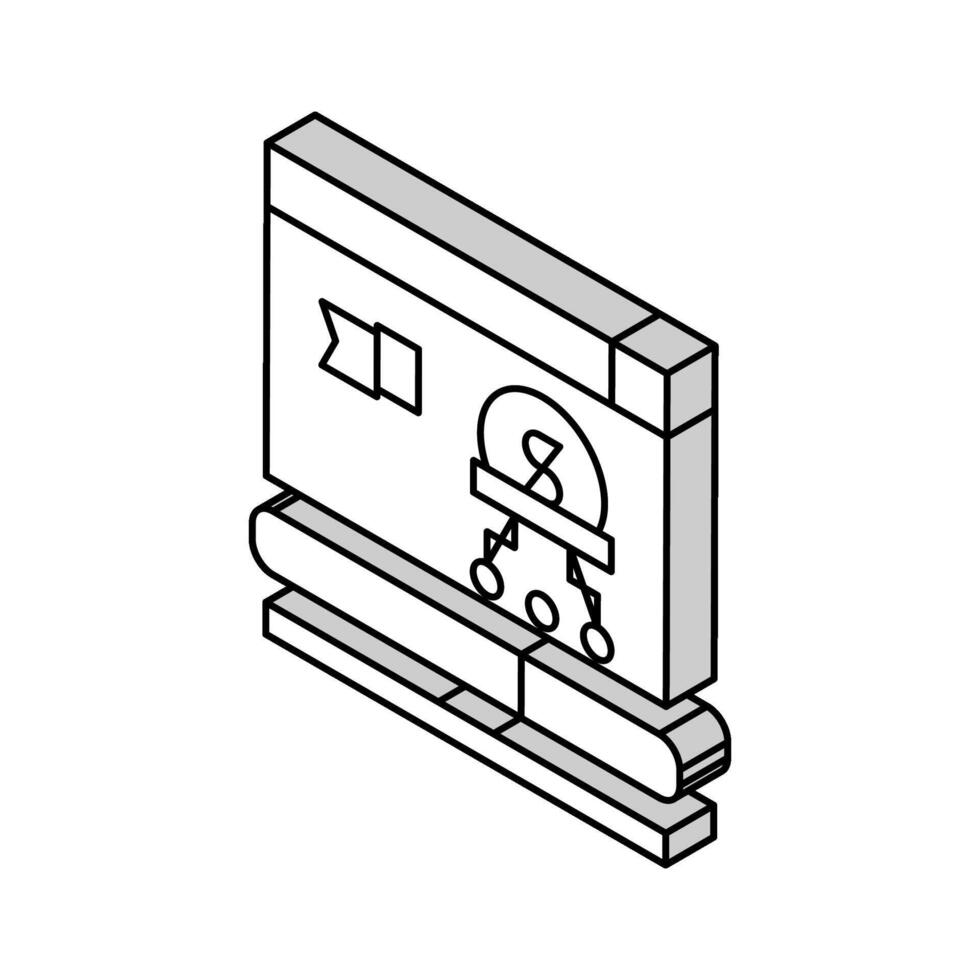 crowdfunding business occupation isometric icon vector illustration