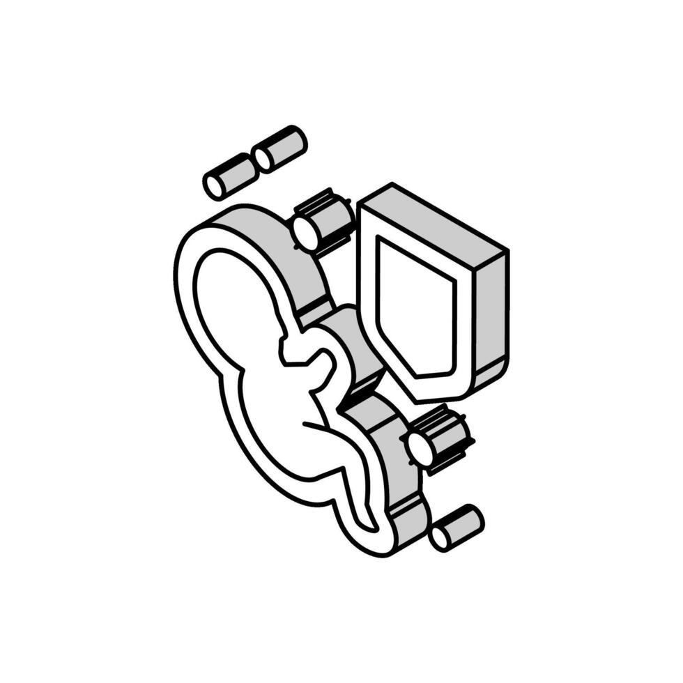 innate immunity isometric icon vector illustration