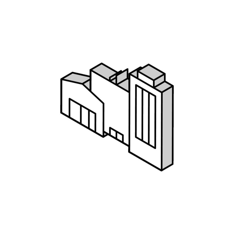 film studio isometric icon vector illustration