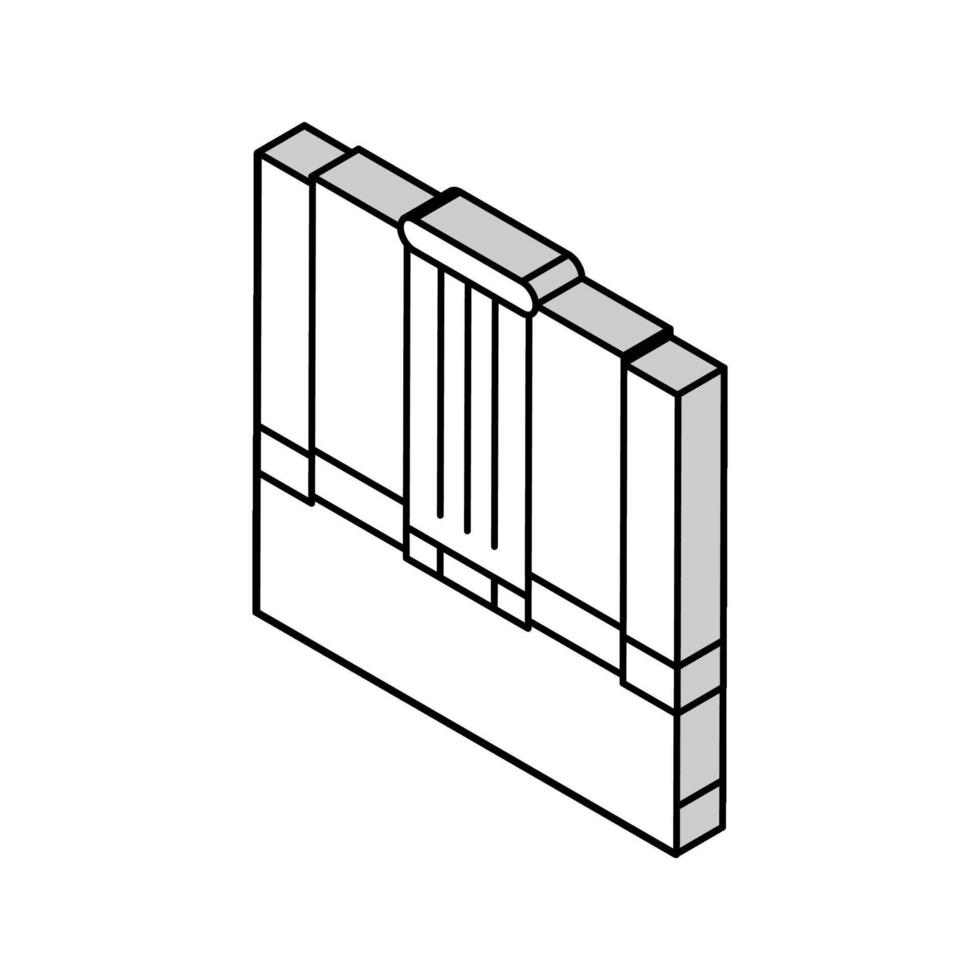 shopping center isometric icon vector illustration