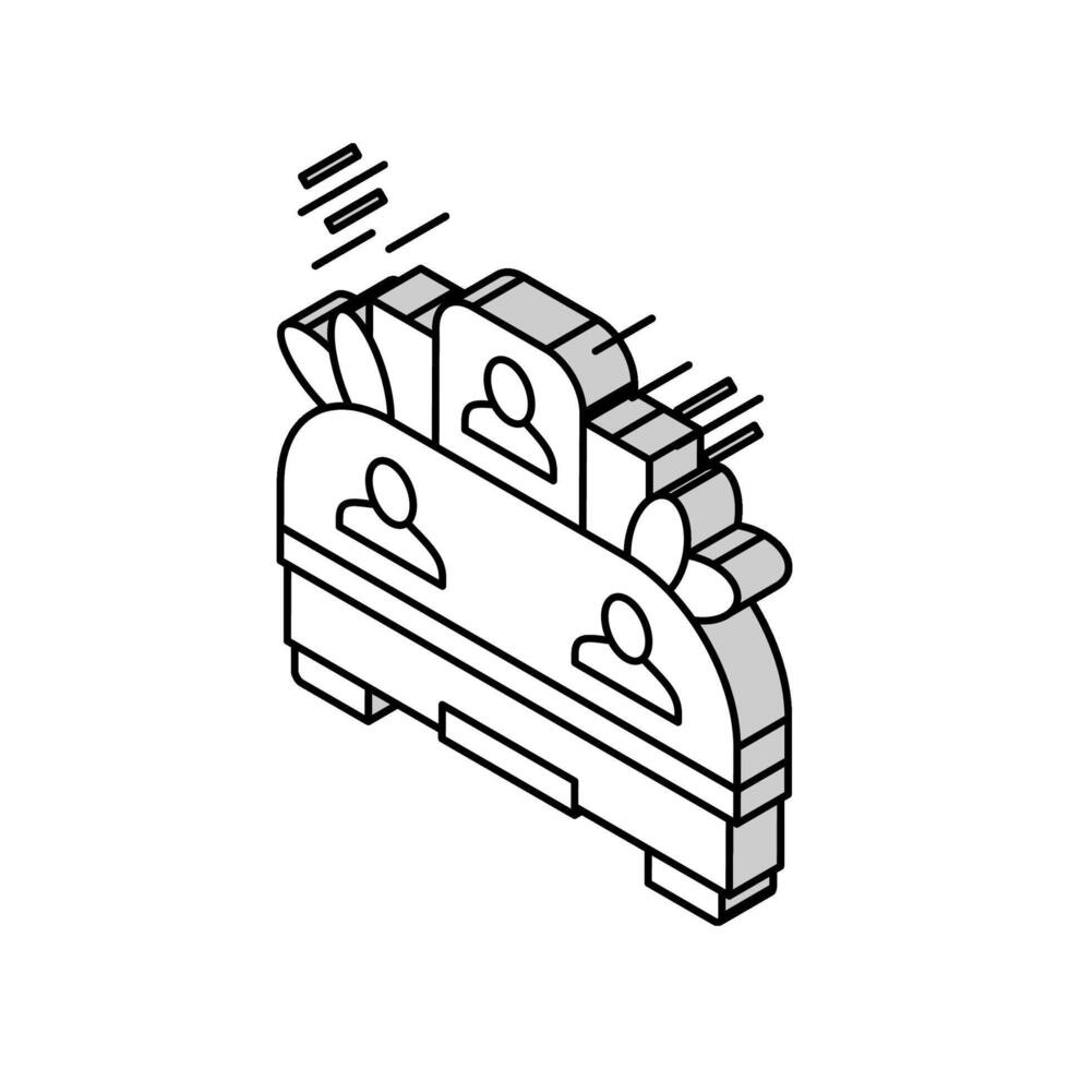 platform on parade isometric icon vector illustration