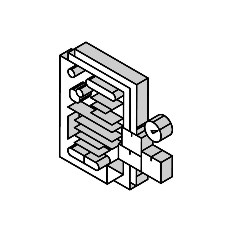 inventory paperwork isometric icon vector illustration