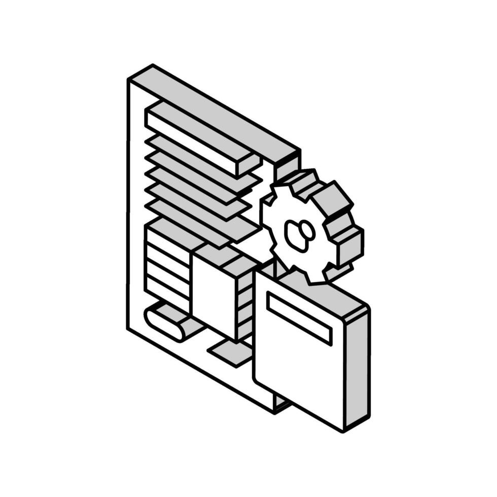 accounting erp finance occupation isometric icon vector illustration