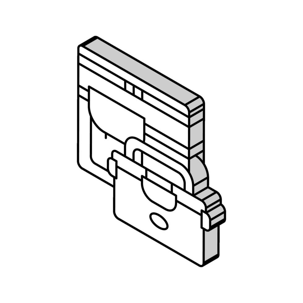 lunch box isometric icon vector illustration