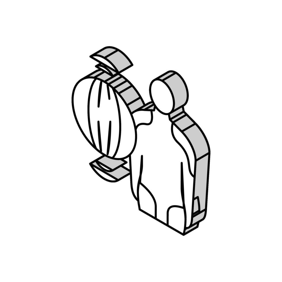 polymyositis muscle problem isometric icon vector illustration