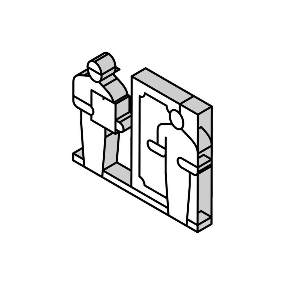 delivery service of mail post isometric icon vector illustration