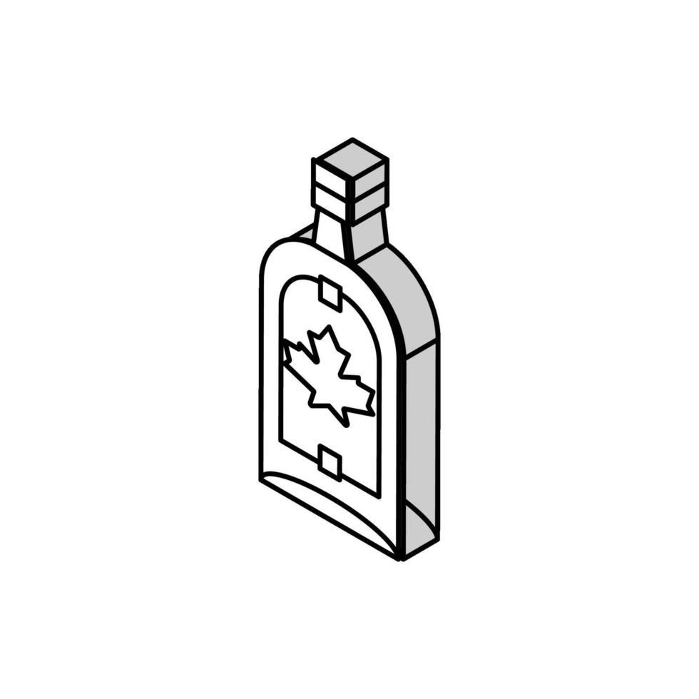 maple spirits isometric icon vector illustration