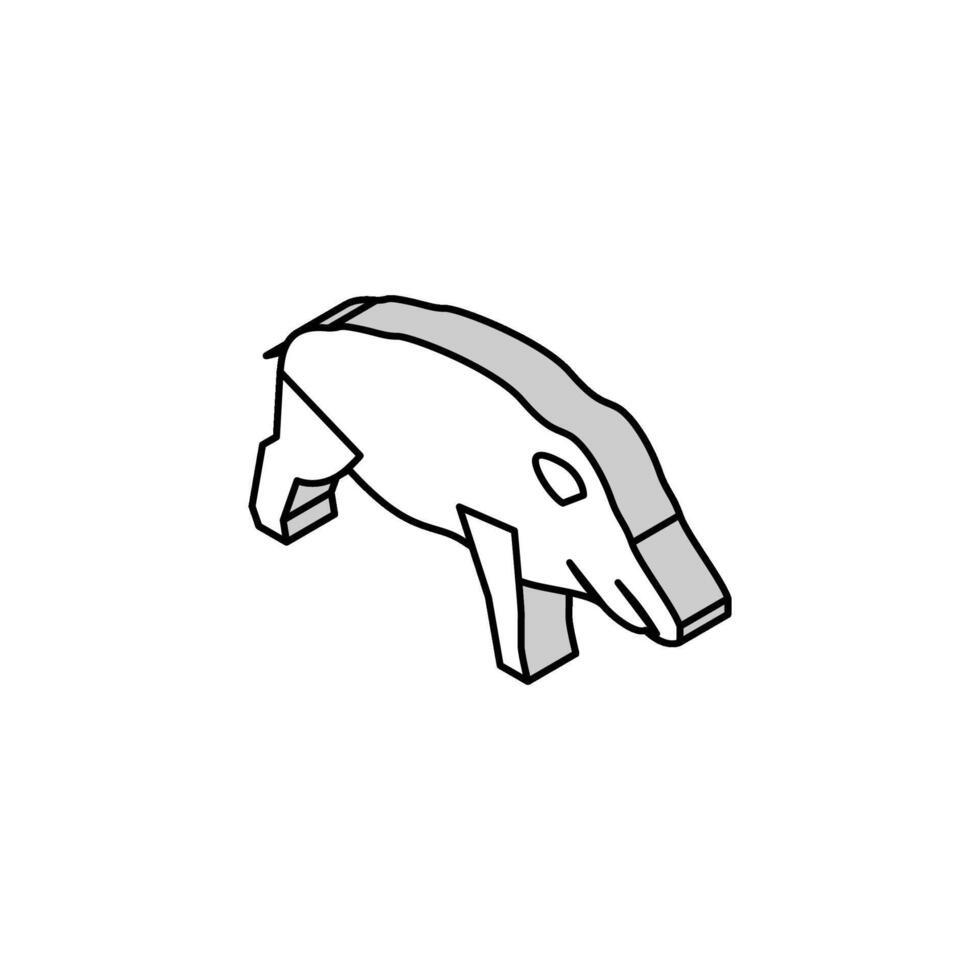 Jabali salvaje animal isométrica icono vector ilustración