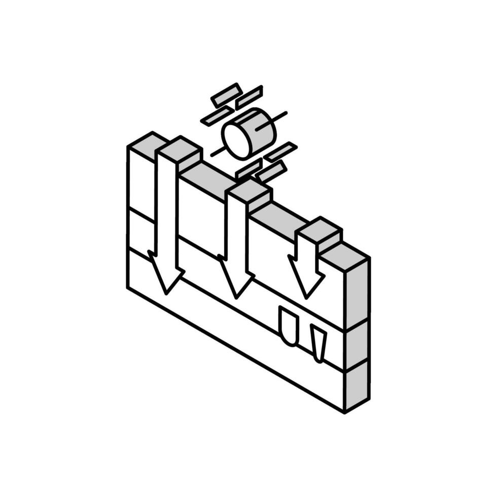 exposure of skin to uv rays tanning process isometric icon vector illustration