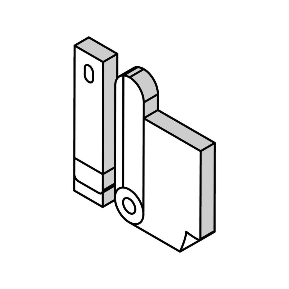 baking parchment isometric icon vector illustration