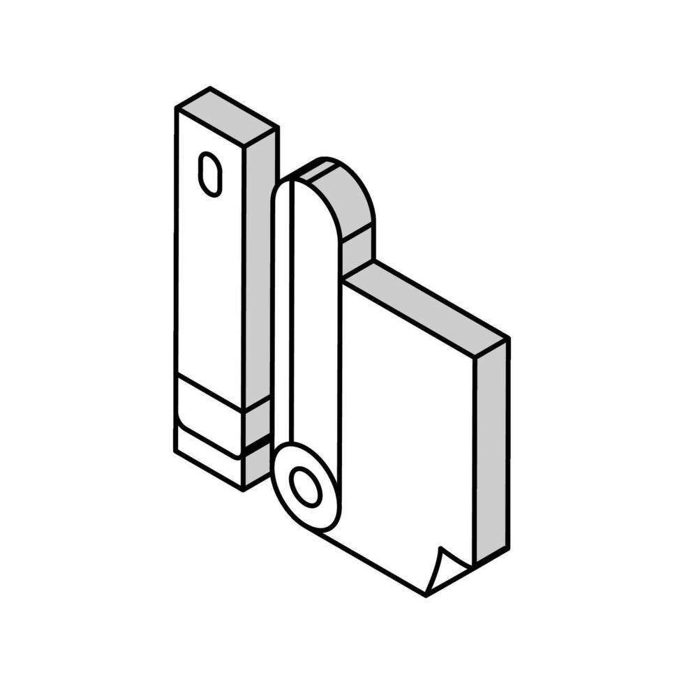 ilustración de vector de icono isométrico de pergamino para hornear