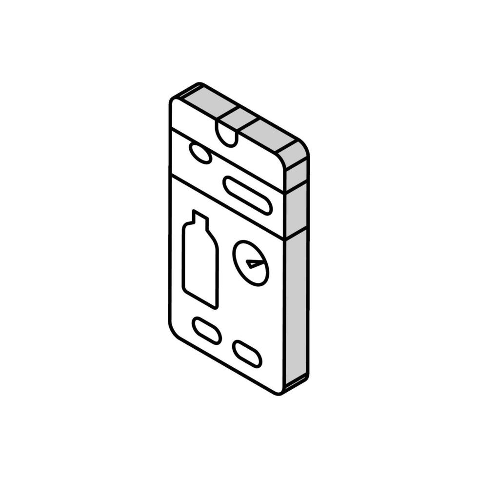 orden agua en línea teléfono inteligente solicitud isométrica icono vector ilustración