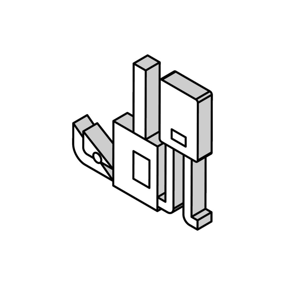 horno aparato isométrica icono vector ilustración