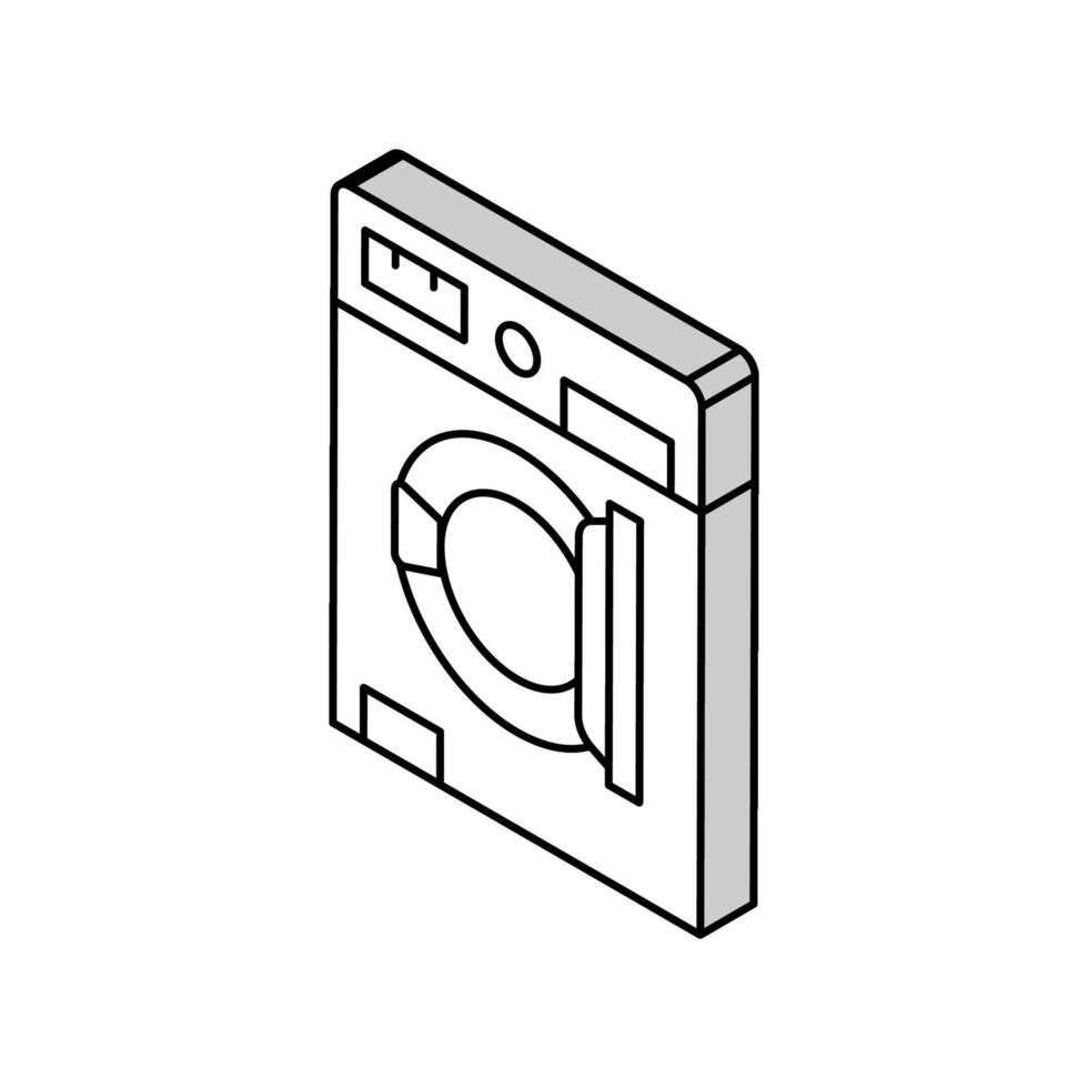 washer machine isometric icon vector illustration