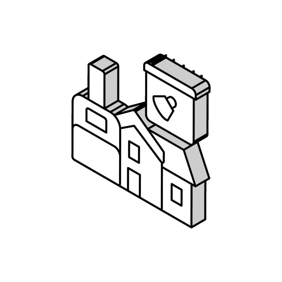 holiday rental cleaning isometric icon vector illustration